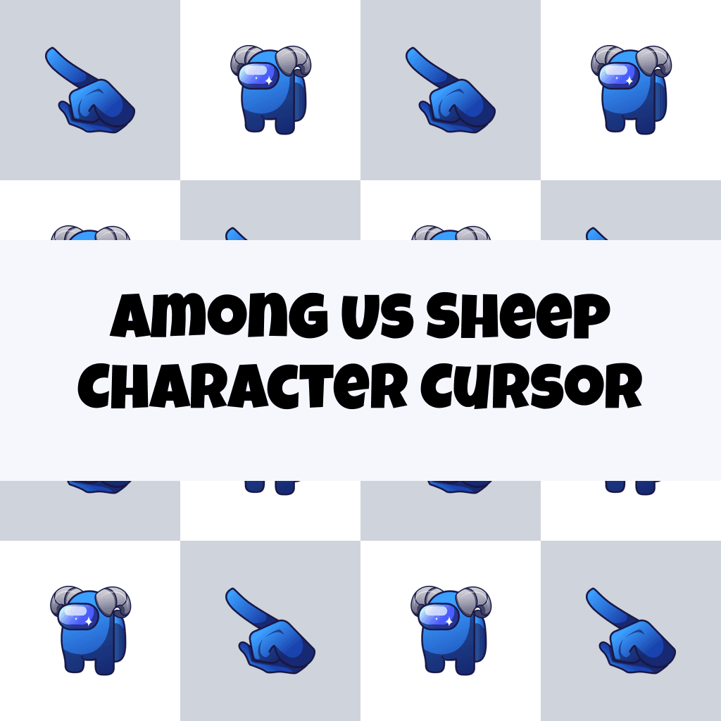 Preview Among Us Sheep Character cursor custom cursor pack
